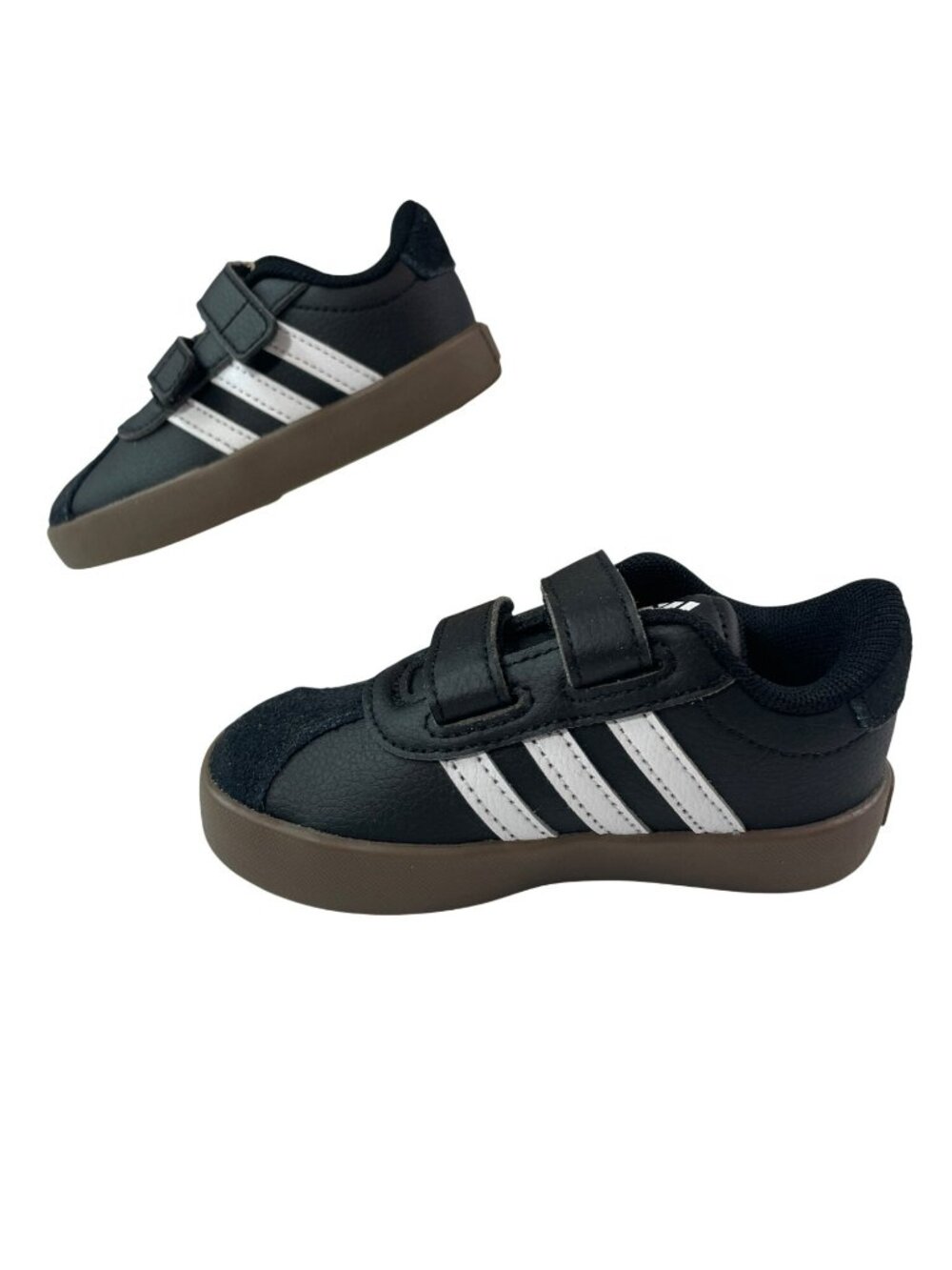 Adidas VL Court 3.0 CF I  Black White Velcro Sneakers Kid's Size 6K NWB - Picture 2 of 11